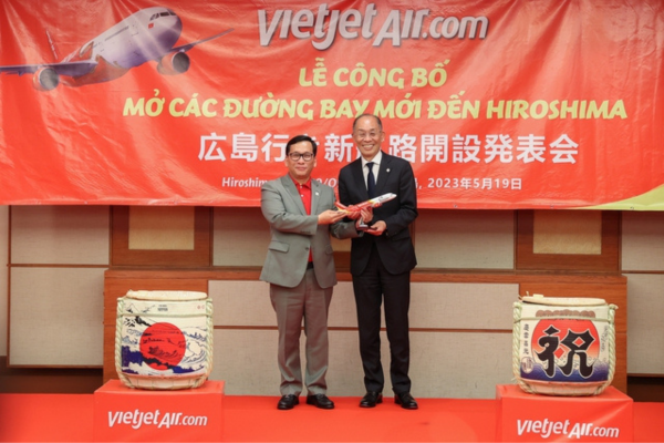 Vietjet công bố đường bay thẳng đầu tiên từ Việt Nam đến Hiroshima