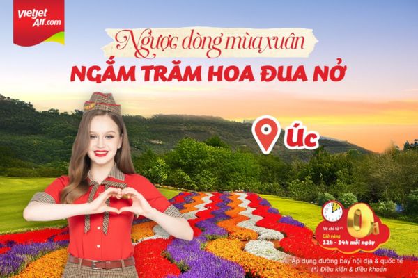 Vietjet đưa bạn đến Úc đón xuân ngắm hoa khoe sắc