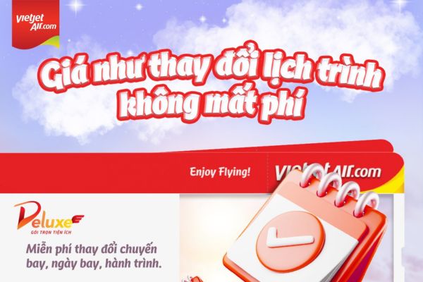 Vietjet giảm gi&aacute; hạng Deluxe l&ecirc;n đến 15% &ndash; Bay nhẹ nh&agrave;ng, tiện &iacute;ch đầy đủ