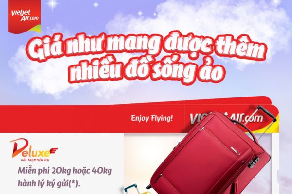 Vietjet giảm gi&aacute; hạng Deluxe l&ecirc;n đến 15% &ndash; Bay nhẹ nh&agrave;ng, tiện &iacute;ch đầy đủ