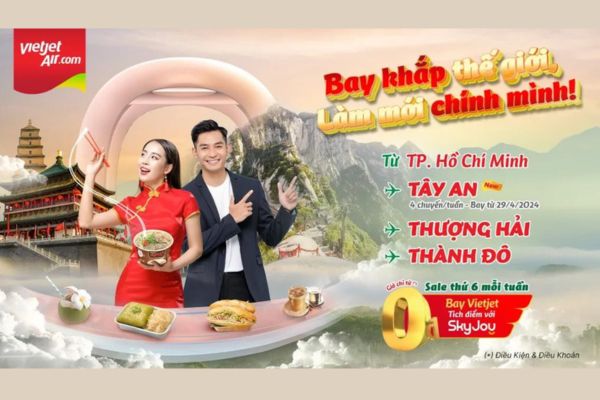 Vietjet khai trương đường bay mới kết nối Tây An với Tp. Hồ Chí Minh