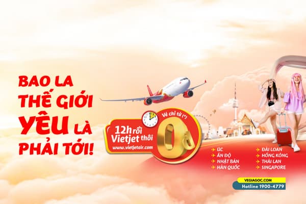 Khuyến mãi vé máy bay giá 0 đồng
