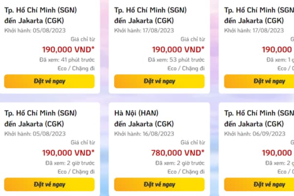 Vietjet Khuyến Mãi Vé Máy Bay Đi Jakarta Giá Rẻ