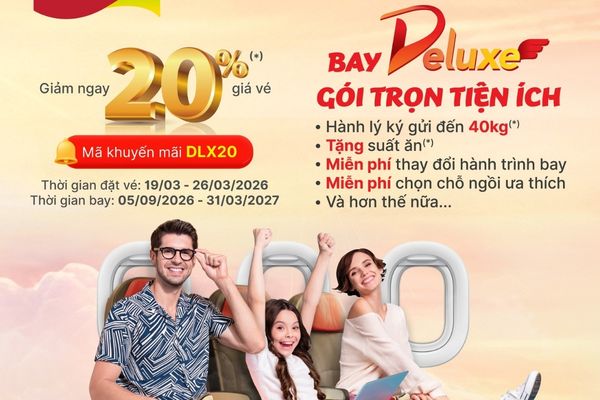 Vietjet mở bán vé Eco 0 đồng, đồng thời giảm 20% cho hạng Deluxe