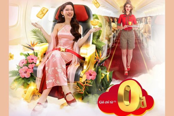 Vietjet mở b&aacute;n v&eacute; Eco 0 đồng, đồng thời giảm 20% cho hạng Deluxe