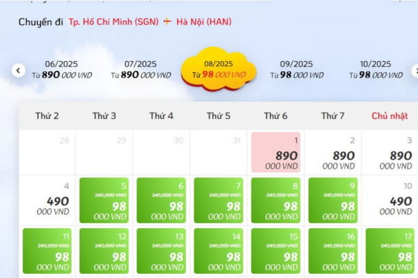 Vietjet tung khuyến mãi cực sốc mừng ngày đôi 5/5