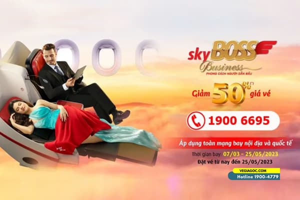 Vietjet giảm 50% giá vé Skyboss và Skyboss Business