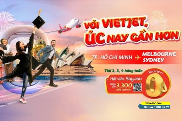Vietjet ưu đãi vé máy bay 0 đồng đầu tuần