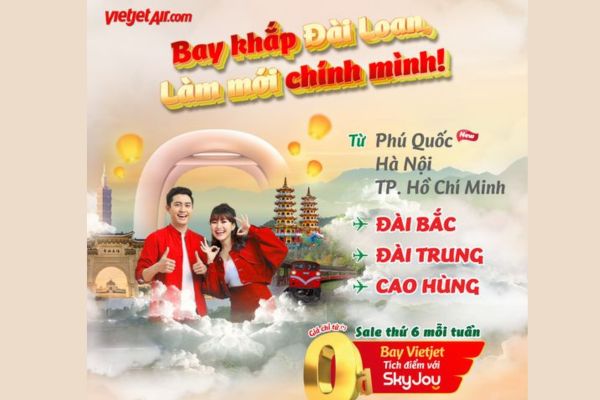 Vietjet Gây Sốt Với Vé Máy Bay Phú Quốc Đài Loan Giá 0 Đồng