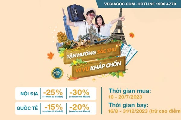 Vietnam Airlines Chào Thu Khuyến Mãi 30% Vé Máy Bay Nội Địa Và Quốc Tế