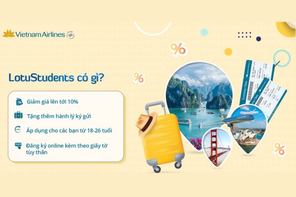 Vietnam Airlines Cung Cấp Gía Nội Địa Đặc Biệt Lotus Students