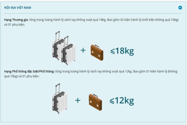 Vietnam Airlines điều chỉnh chính sách hành lý xách tay từ ngày 05/05/2025