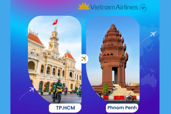 Vietnam Airlines giảm giá đặc biệt cho đường bay TPHCM đến Phnom Penh