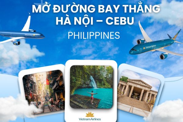 Vietnam Airlines khai trương đường bay thẳng Hà Nội – Cebu