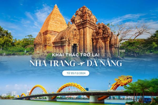 Vietnam Airlines khôi phục đường bay Nha Trang - Đà Nẵng