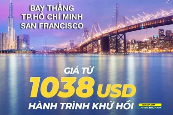 Vietnam Airlines khuyến mãi vé máy bay San Francisco từ 1038 USD