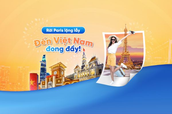 Vietnam Airlines khuyến mãi vé máy bay từ Pháp về Việt Nam