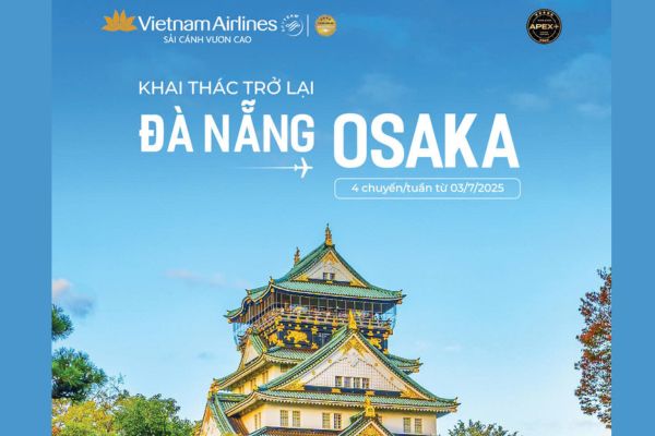 Vietnam Airlines mở lại đường bay Đà Nẵng – Osaka