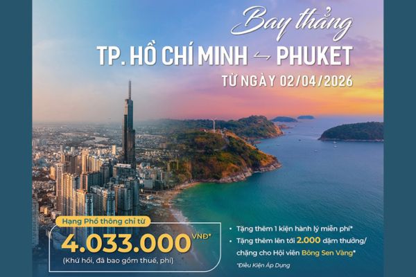 Vietnam Airlines mở rộng mạng bay quốc tế với chặng TP.HCM – Phuket