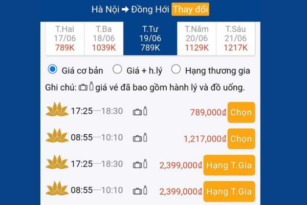 Tháng 06/2024 Vietnam Airlines Tăng Chuyến Bay Hà Nội đi Đồng Hới/Huế