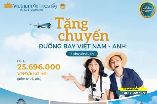 Vietnam Airlines tăng tần xuất bay London với ưu đãi hời