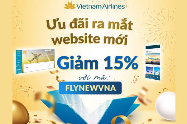 Vietnam Airlines tri ân khách hàng với ưu đãi 15% mừng website mới