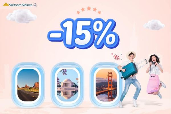 Vietnam Airlines ưu đãi đến 15% vé bay quốc tế từ Việt Nam