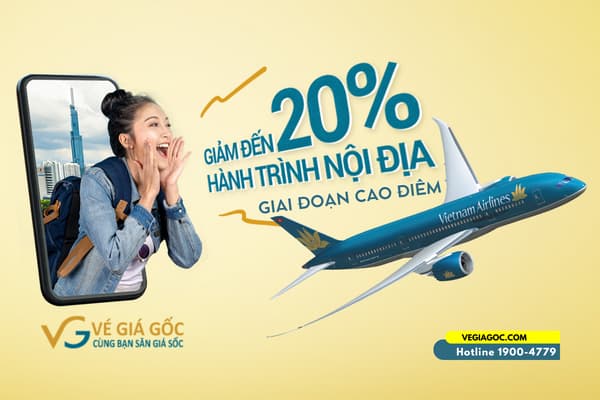 Vietnam Airlrines Khuyến Mãi 20% Vé Máy Bay Trong Giai Đoạn Cao Điểm