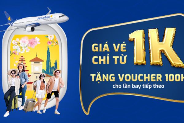 Vietravel Airlines khuyến mãi khủng: Vé máy bay Tết giá từ 1.000 đồng