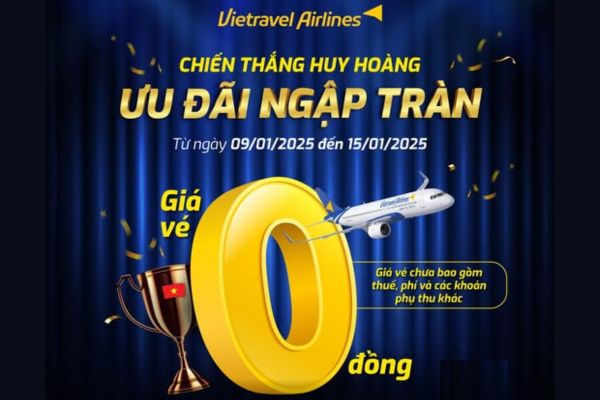 Vietravel Airlines Mở Bán Vé 0 Đồng Mừng Việt Nam Vô Địch AFF Cup 2024