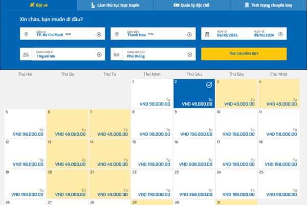 Vietravel Airlines mở b&aacute;n v&eacute; TP.HCM &ndash; Hải Ph&ograve;ng, Thanh H&oacute;a chỉ từ 49K