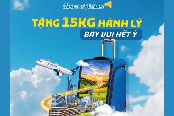 Vietravel Airlines tặng 15kg hành lý ký gửi chặng TP.HCM – Thanh Hóa, Hải Phòng