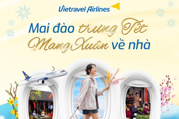 Vietravel Airlines triển khai dịch vụ vận chuyển mai, đào dịp Tết Bính Ngọ 2026