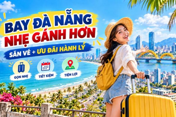 Vietravel Airlines Ưu Đ&atilde;i 15kg H&agrave;nh L&yacute; Đ&agrave; Nẵng Tr&ecirc;n 2 Tuyến Bay